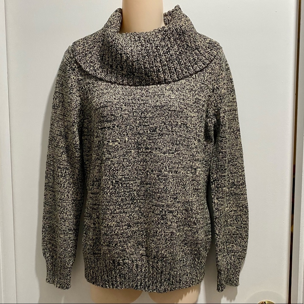 Vintage Lauren Jeans Co Melange Heritage Minimalist Chunky Cotton Cowl Sweater L